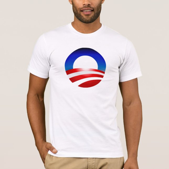 Zazzle för Obama logotypdesign T-tröja T Shirt (Framsida)
