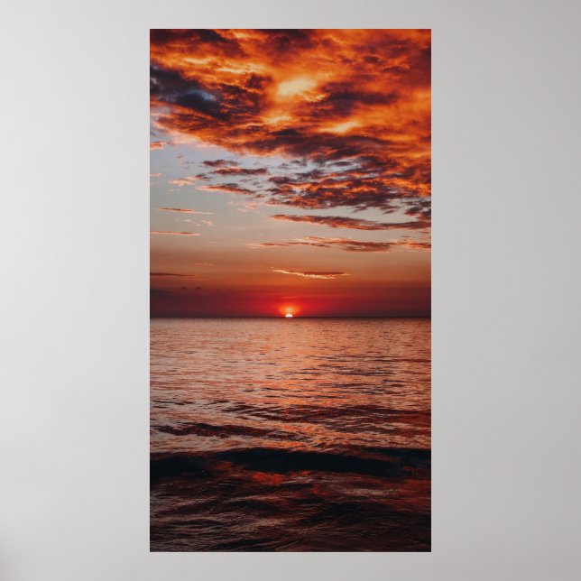 Zazzle himmel hav sol affischutskrifter  poster (Framsidan)