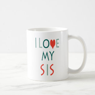 Zazzle Jag älskar min syster mugg