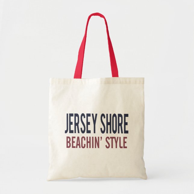 Zazzle Jersey Shore Beachin'-stilat väskor (Framsidan)