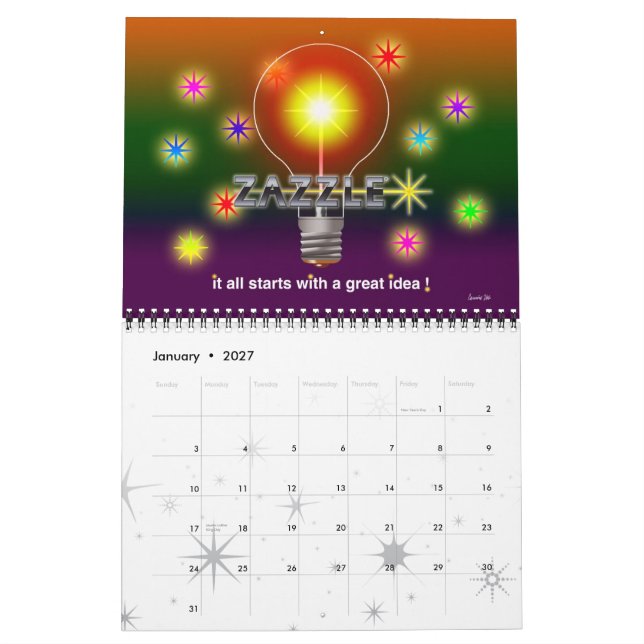 ZAZZLE-KALENDER KALENDER (Jan 2027)