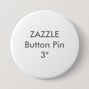 Zazzle knäppas tom anpassningsbar 3" stort klämm knapp