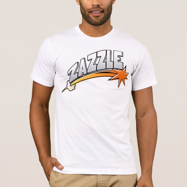 Zazzle logotyp (tecknadstil) tee (Framsida)