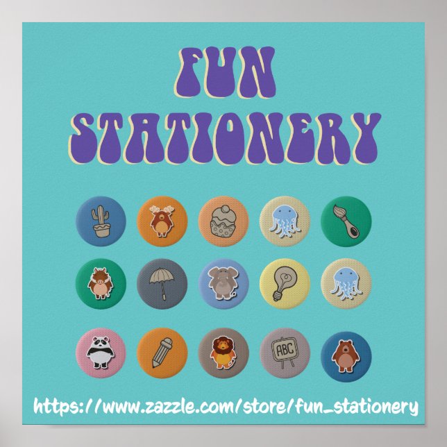 ZAZZLE SHOP: ROLIGT STATIONERY POSTER (Framsidan)