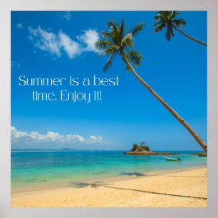 Zazzle sommar njut av kanvastrycket poster