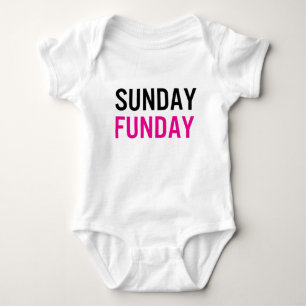 Zazzle Söndag Funday Baby One Biet T-shirt