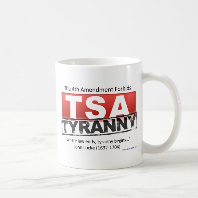 Zazzle TSA Tyranny avbildar Kaffemugg (Höger)