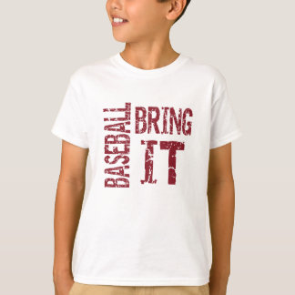 Zazzle Unisex Barn Baseball Bring It Tee (röd)
