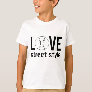 Zazzle Unisex Kärlek Baseball Street Stil Kids Tee