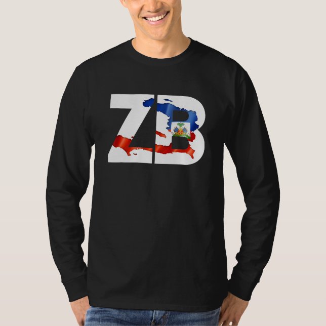 ZB aka Zoe Boy Haitian Flag T Shirt (Framsida)
