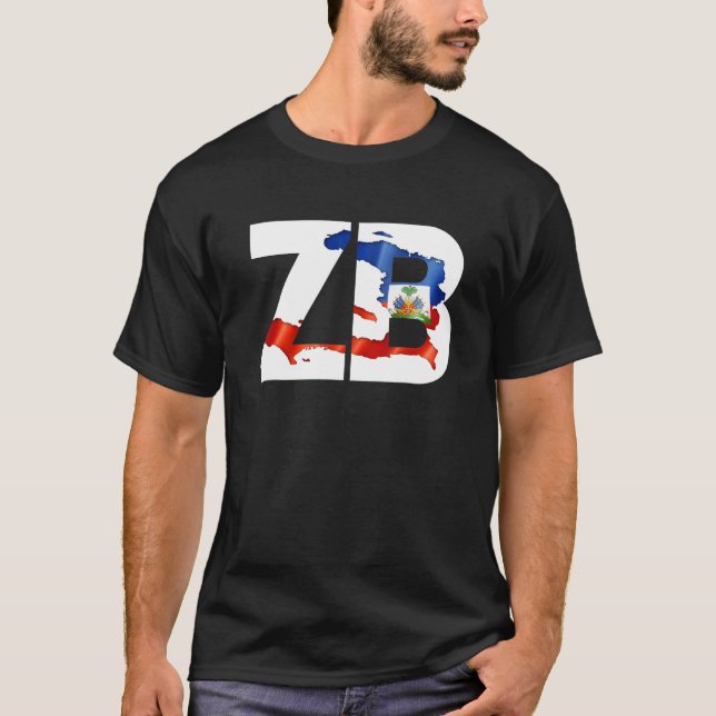 ZB aka Zoe Boy Haitian Flag T Shirt (Framsida)