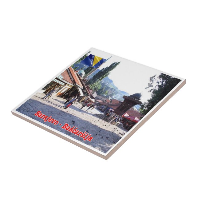 zBA005 SARAJEVO BAŠCARŠIJA Bosnien och Hercegovina Kakelplatta (Sidan)