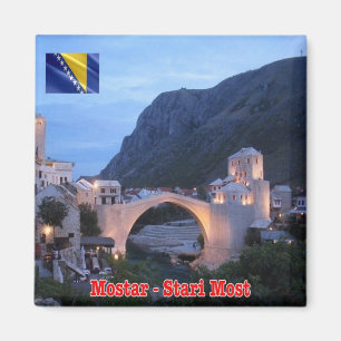 zBA009 MOSTAR STARI MOST Bosnien och Hercegovina. Magnet