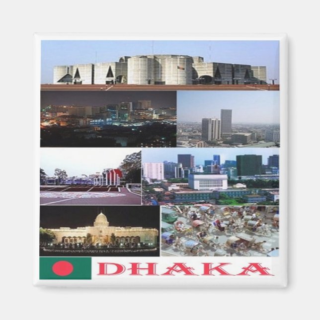 zBD004 DHAKA, Bangladesh, Asien, Fridge Magnet (Framsidan)