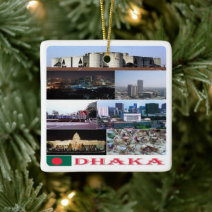 zBD004 DHAKA, Bangladesh, Asien Julgransprydnad Keramik