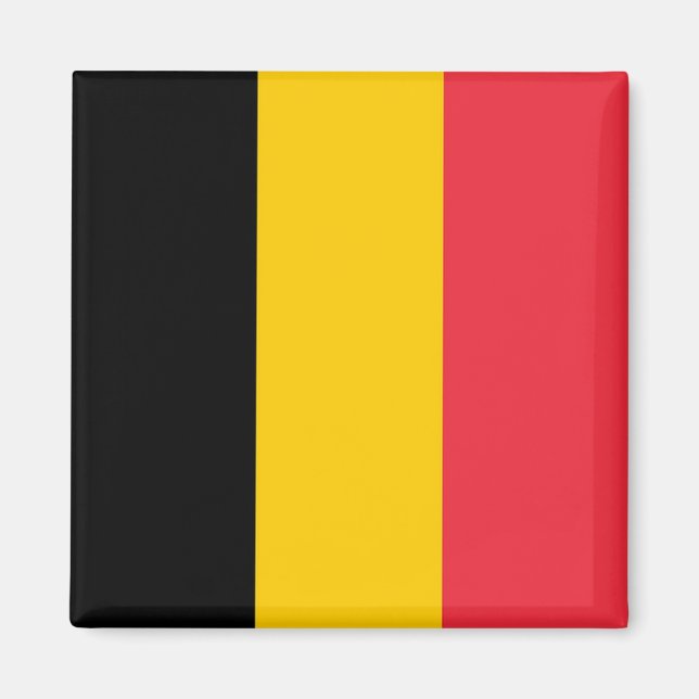 zBE001 BELGIEN FLAGGA Belgium - Fridge Magnet (Framsidan)