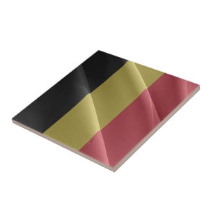 zBE002 BELGIEN-väktande FLAGGA Belgien, Kakelplatta