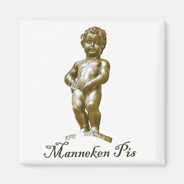 zBE003 MANNEKEN PIS Bryssel Bruxelles - Fridge Magnet (Framsidan)