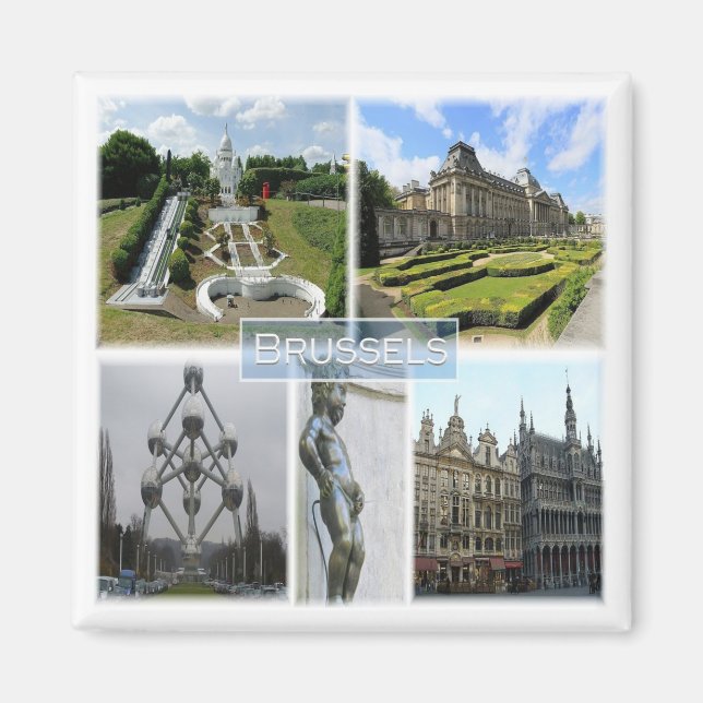 zBE005 BRYSSEL, Manneken Pis, Belgien, Fridge Magnet (Framsidan)