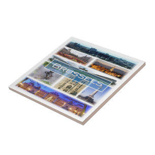 zBE006 BRYSSEL Belgien Kakelplatta