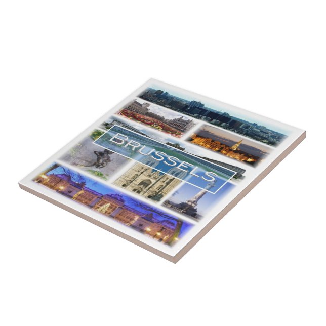 zBE006 BRYSSEL Belgien Kakelplatta (Sidan)