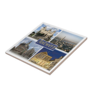 zBE008 ANTWERP Belgium, Ceramic Tile Kakelplatta