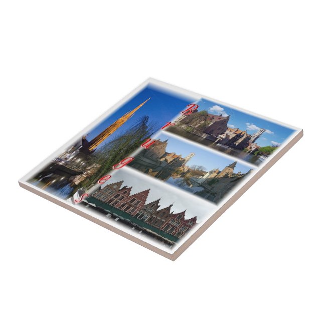 zBE010 BRUGES Belgium Kakelplatta (Sidan)