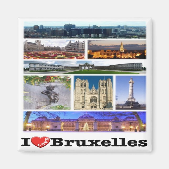 zBE013 BRYSSELS BRUXELLES Belgium, Fridge Magnet (Framsidan)