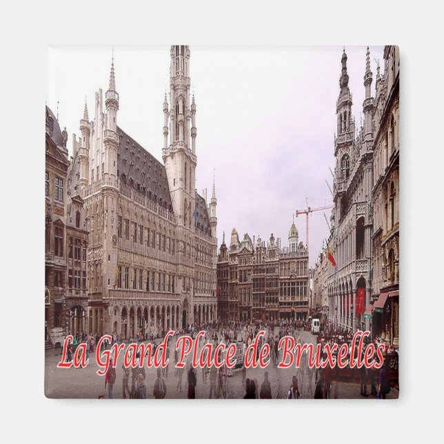 zBE025 BRYSSELS BRUXELLES Grand Ställe - Fridge Magnet (Framsidan)