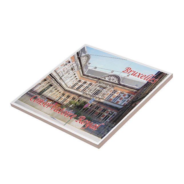 zBE028 BRYSSELS BRUXELLES Royal Conservatory Kakelplatta (Sidan)