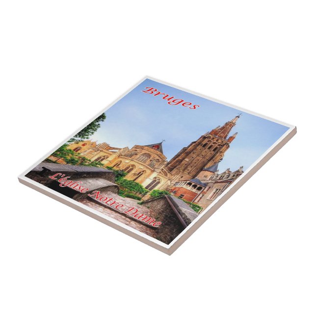 zBE038 BRUGES the Notre Dame, Belgien. Kakelplatta (Sidan)