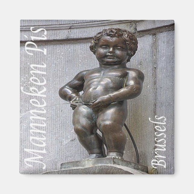 zBE046 MANNEKEN PIS Bryssel Bruxelles, Fridge Magnet (Framsidan)
