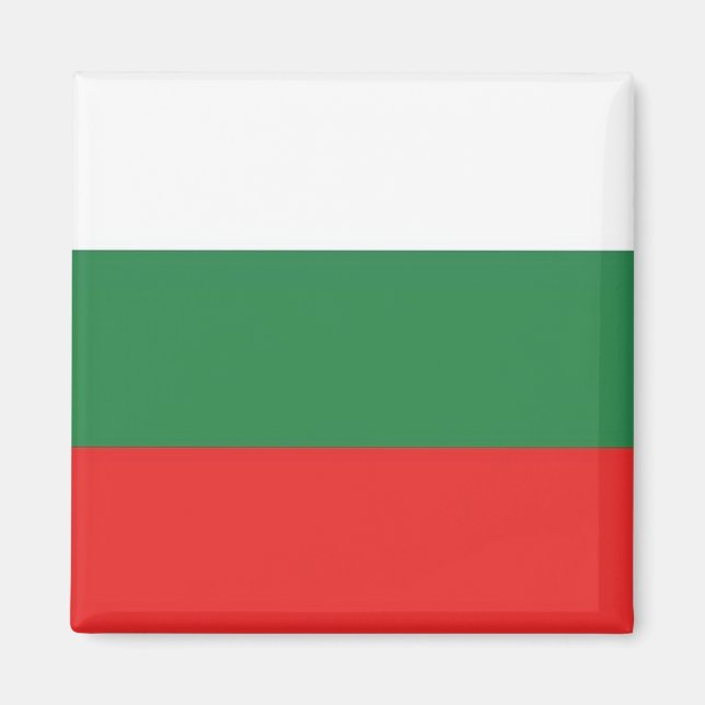 zBG001 BULGARIEN FLAGGA, Bulgarien, Fridge Magnet (Framsidan)