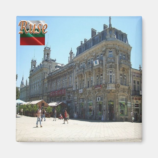 zBG011 RUSE Bulgaria. Fridge Magnet (Framsidan)