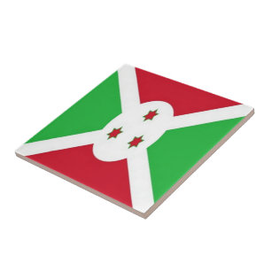 zBI001 BURUNDI-FLAGGA, Afrika Kakelplatta