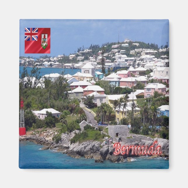 zBM006 BERMUDA, Panorama, Amerika, Fridge Magnet (Framsidan)