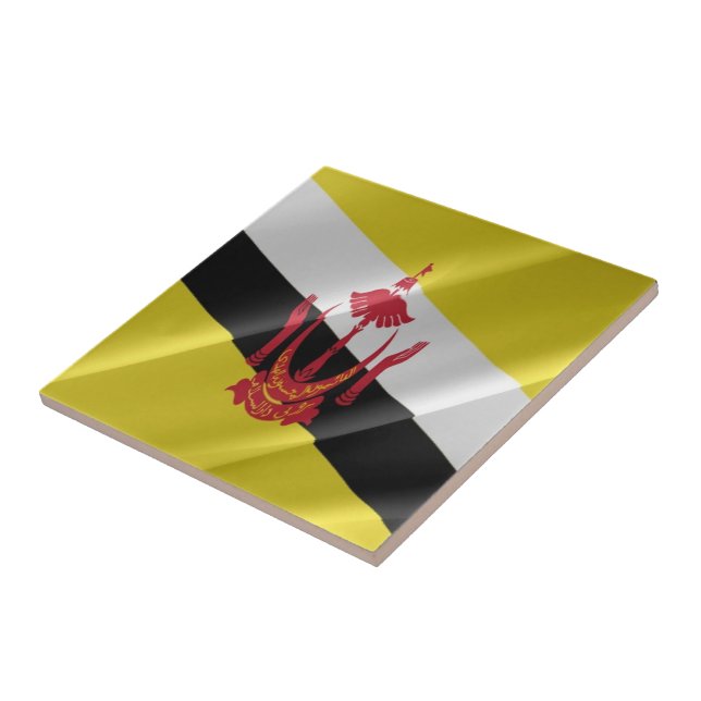 zBN002 Bruneian wave FLAGGA Brunei Kakelplatta (Sidan)