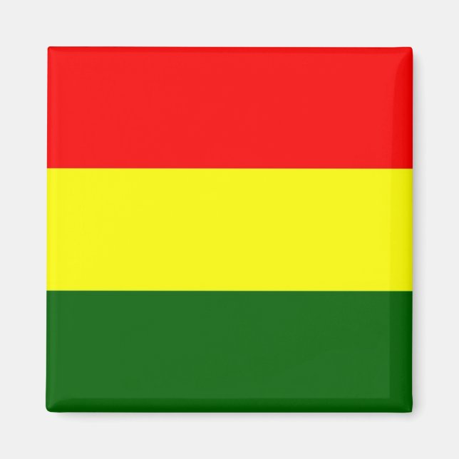 zBO001 BOLIVIA, Flagga, Amerika, Fridge Magnet (Framsidan)
