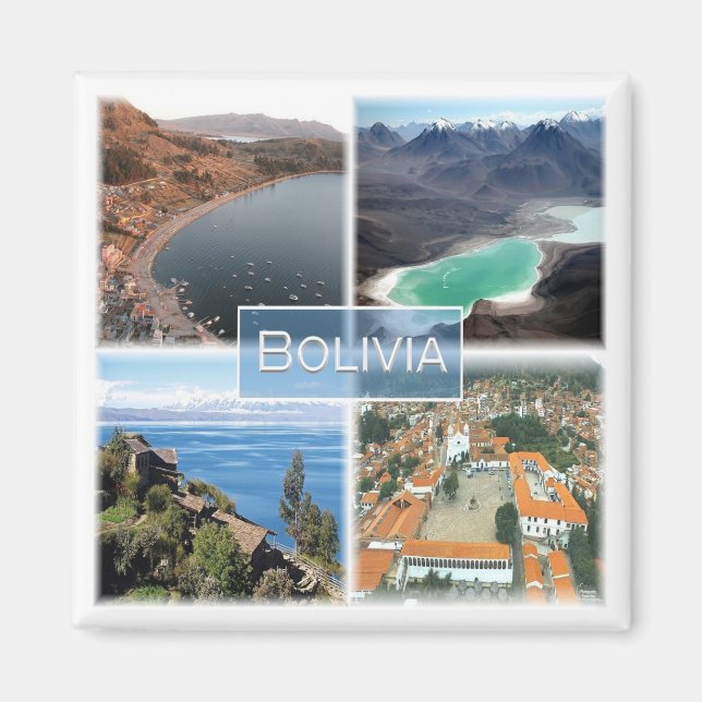zBO003 BOLIVIA, Mosaic, Amerika, Fridge Magnet (Framsidan)