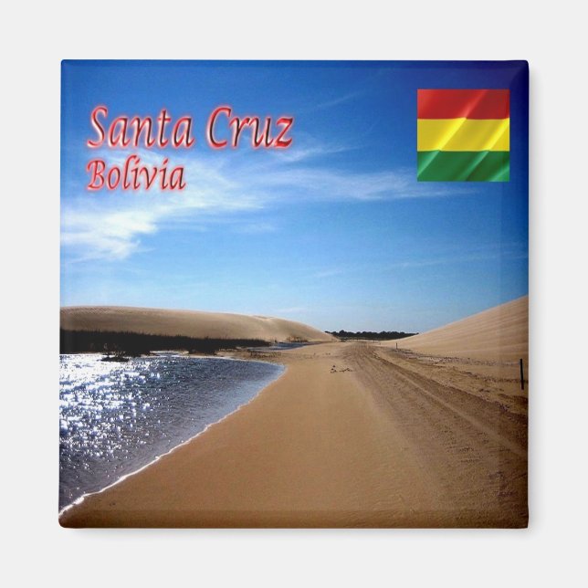 zBO022 SANTA CRUZ, Lomas de Arena, Bolivia, Fridge Magnet (Framsidan)