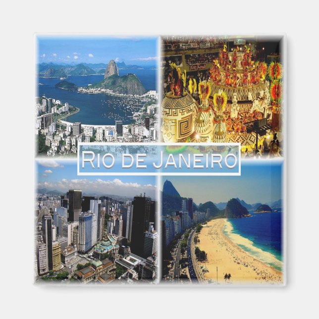 zBR003 RIO DE JANEIRO, Mosaic, Brasilien, Fridge Magnet (Framsidan)