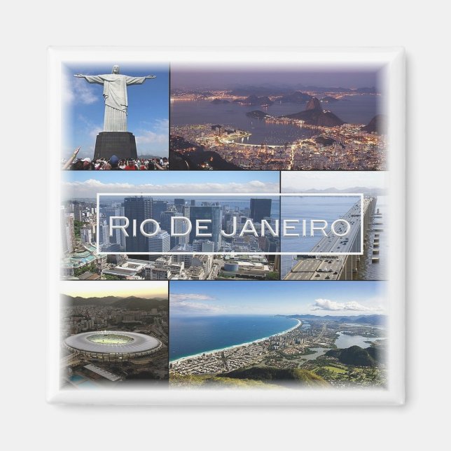 zBR004 RIO DE JANEIRO, Mosaic, Brasilien, Fridge Magnet (Framsidan)