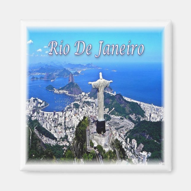 zBR005 RIO DE JANEIRO, Jesus Redeemer, Fridge Magnet (Framsidan)