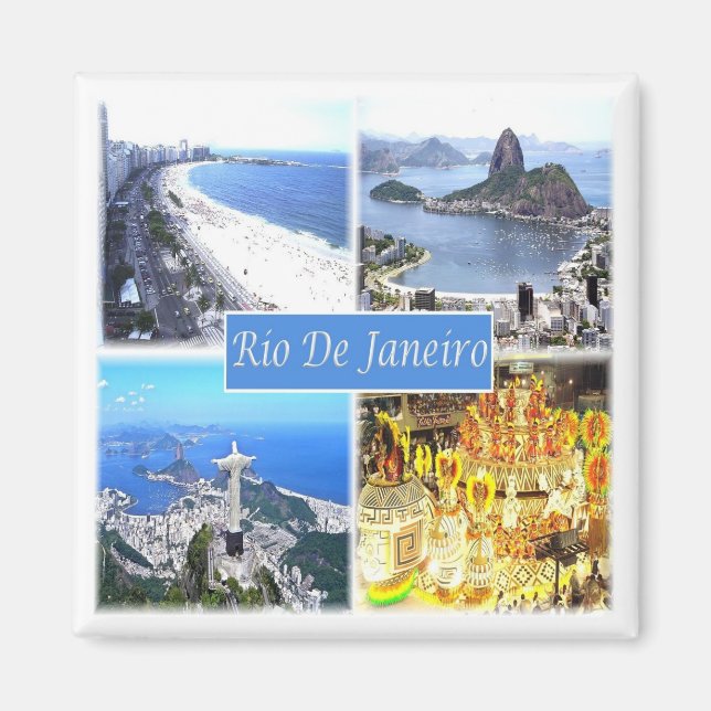 zBR006 RIO DE JANEIRO, Mosaic, Brasilien, Fridge Magnet (Framsidan)