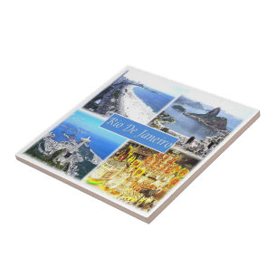 zBR006 RIO DE JANEIRO, Mosaic, Brasilien Kakelplatta