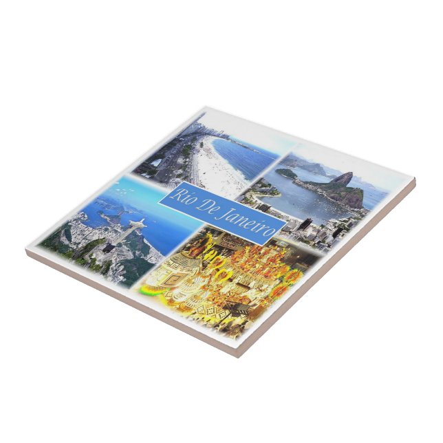 zBR006 RIO DE JANEIRO, Mosaic, Brasilien Kakelplatta (Sidan)