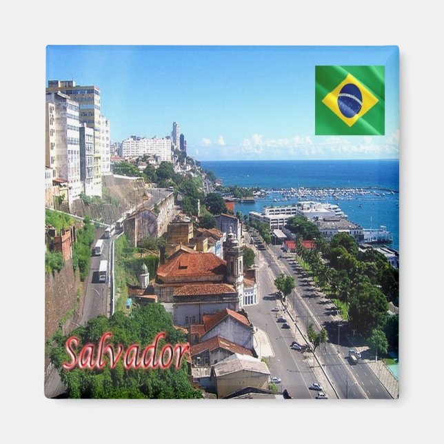 zBR020 SALVADOR, Brasilien, Bahia, Fridge Magnet (Framsidan)