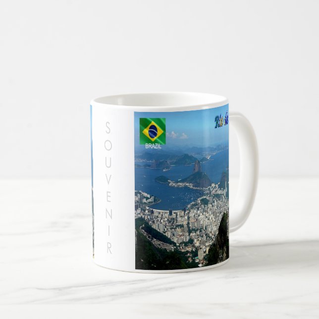 zBR023 panorama of RIO DE JANEIRO, Brasilien Kaffemugg (Framsida höger)