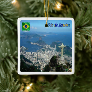 zBR023 panorama of RIO DE JANEIRO, Julgransprydnad Keramik