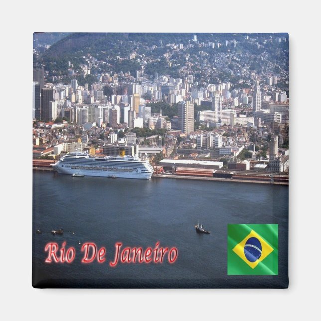 zBR024 RIO DE JANEIRO, Aerial View, Brasilien, Fri Magnet (Framsidan)